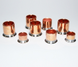Iron plated copper pipe parts